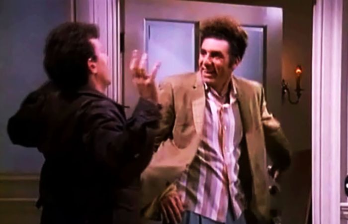 Beth Skipp's husband Michael Richard as Kramer in Seinfeld. 